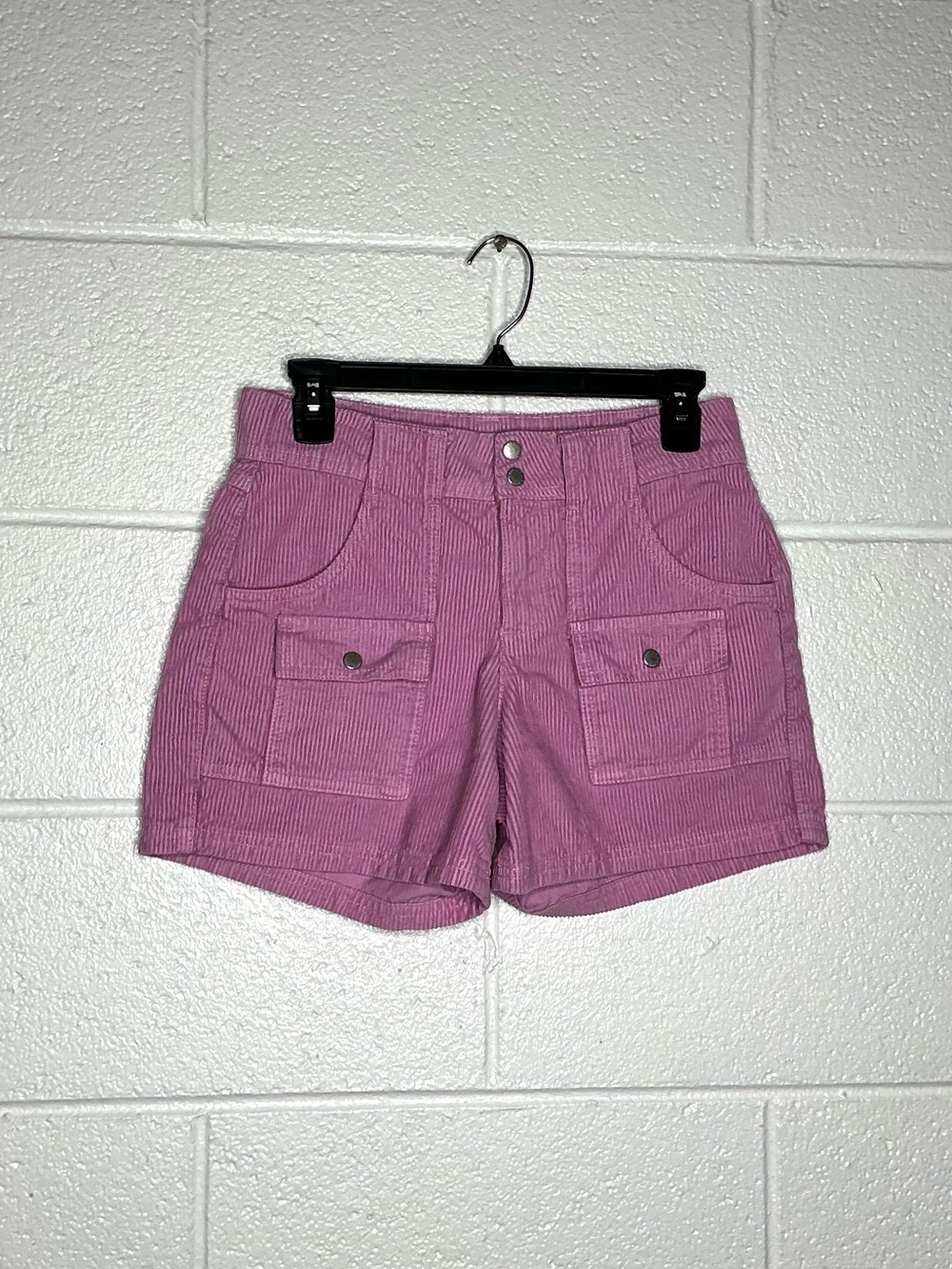 < BDG Urban Outfitters Pink Corduroy Mid-Rise Shorts >